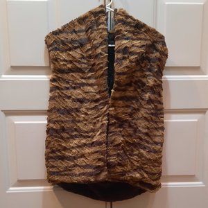 Opaque Casuals Reversible Animal Print Vest, Size S